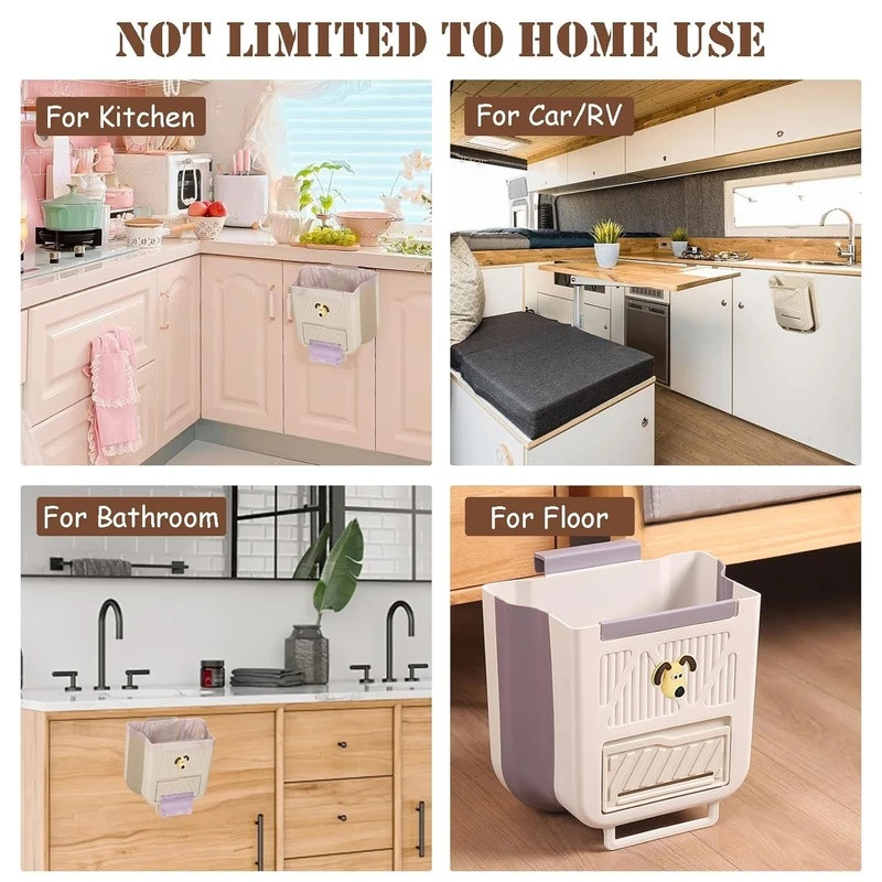 سطل زباله کابینتی تاشو مدل 1369n 3671 ظرفیت 5 لیتر