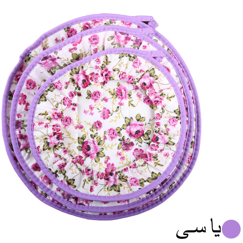 ست دمکنی 3 تکه طرح گل رز کد DK 13
