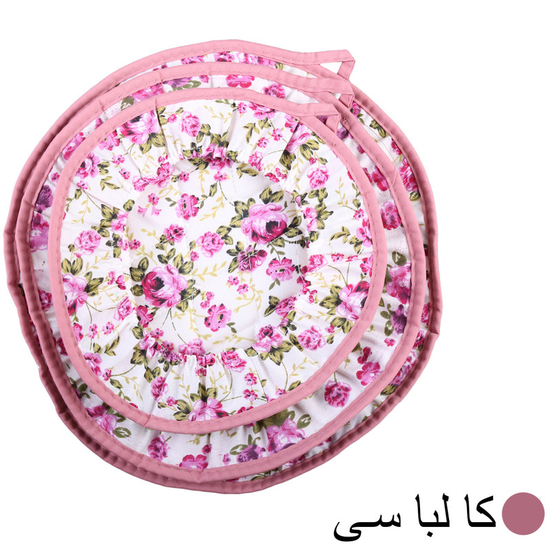 ست دمکنی 3 تکه طرح گل رز کد DK 13