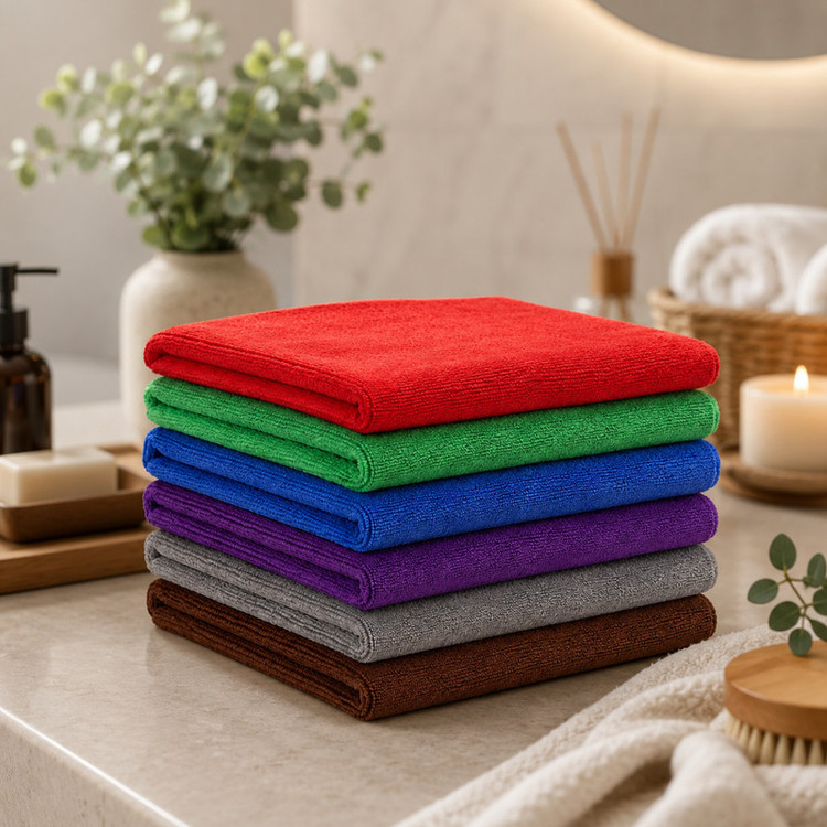 دستمال مایکروفایبر نانو حولهای مدل پرزدار بسته ۶ عددی