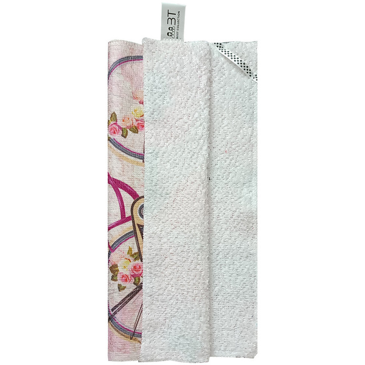 دستمال نظافت آشپزخانه بی تی مدل میکروفایبر طرح دوچرخه کد 30x30W221
