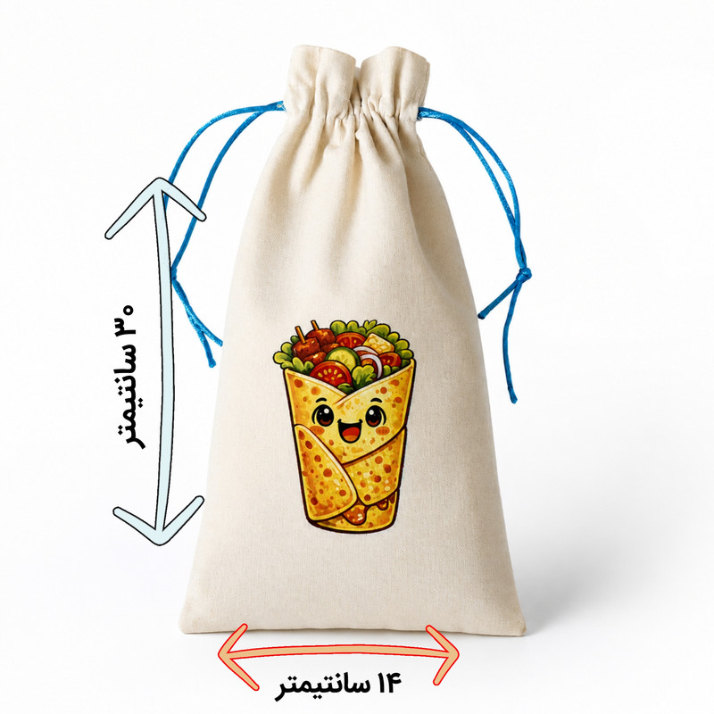 کیسه لقمه طرح ساندویچ سایز ۳۰×۱۴ سانتیمتر