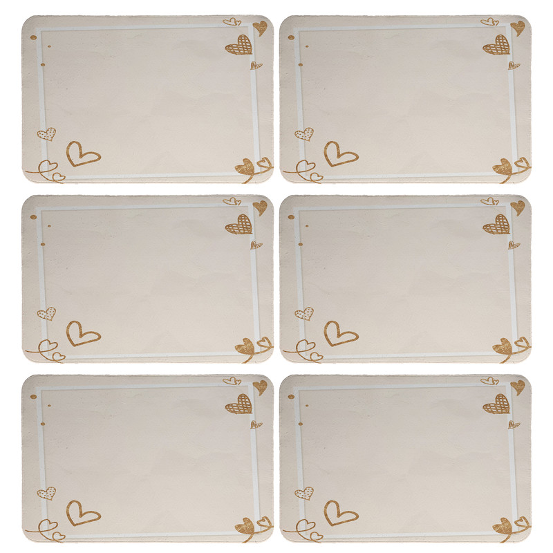 زیربشقابی طرح قلب کد 8767 بسته 6 عددی