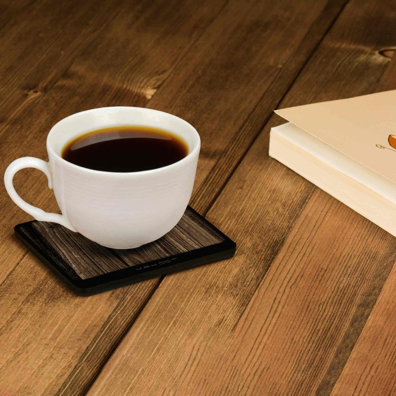 زیر لیوانی ماهوت مدل Dark-Walnut-Wood بسته 12 عددی