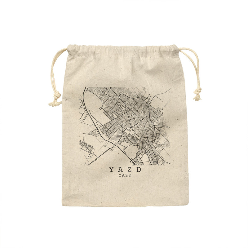 کیسه نان و سبزی ترمه طراحان ایده مدل نقشه شهر یزد کد map0525 - S سایز 19x19 سانتی متر