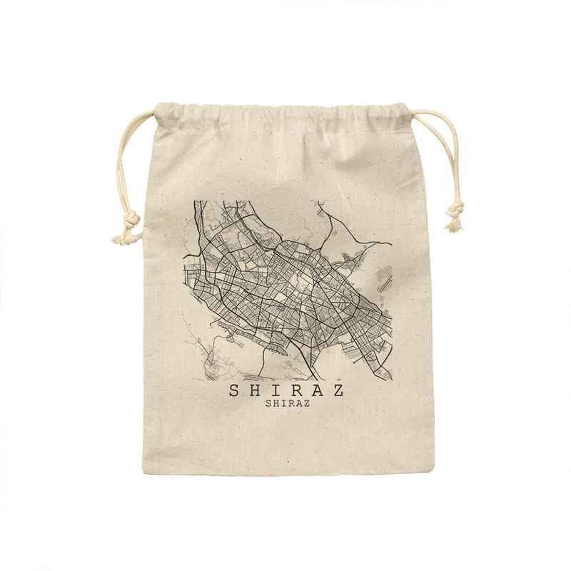 کیسه نان و سبزی ترمه طراحان ایده مدل نقشه شهر شیراز کد map0509 - M سایز 23x33 سانتی متر