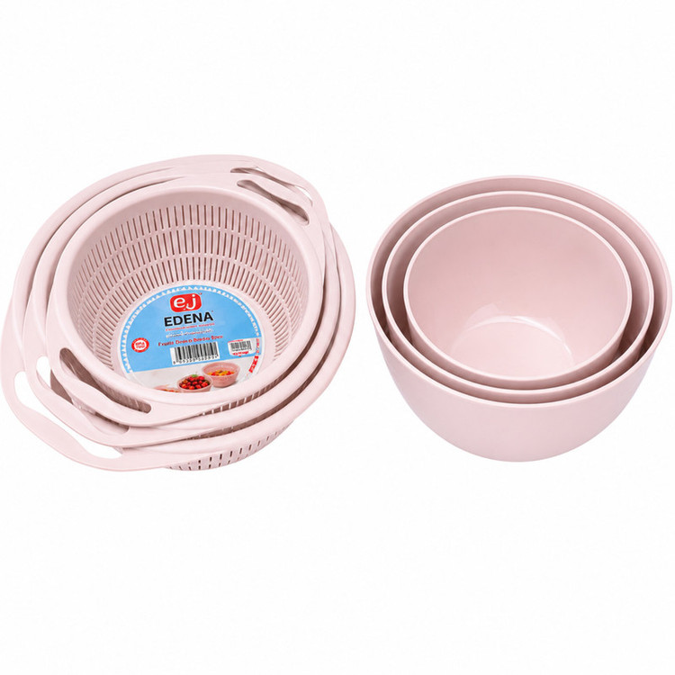 آبگیر و آبکش ادنا پلاستیک مدل Nesting مجموعه 6 عددی