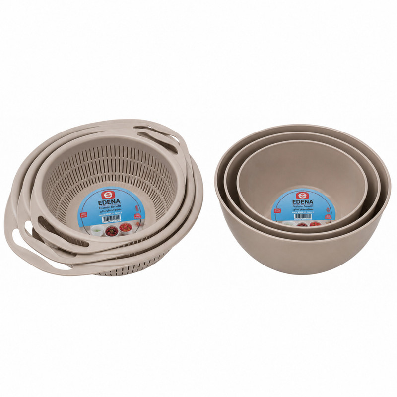 آبگیر و آبکش ادنا پلاستیک مدل Nesting مجموعه 6 عددی