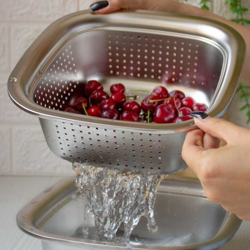 ست لگن آشپزخانه مدل مربعی مجموعه 4 عددی