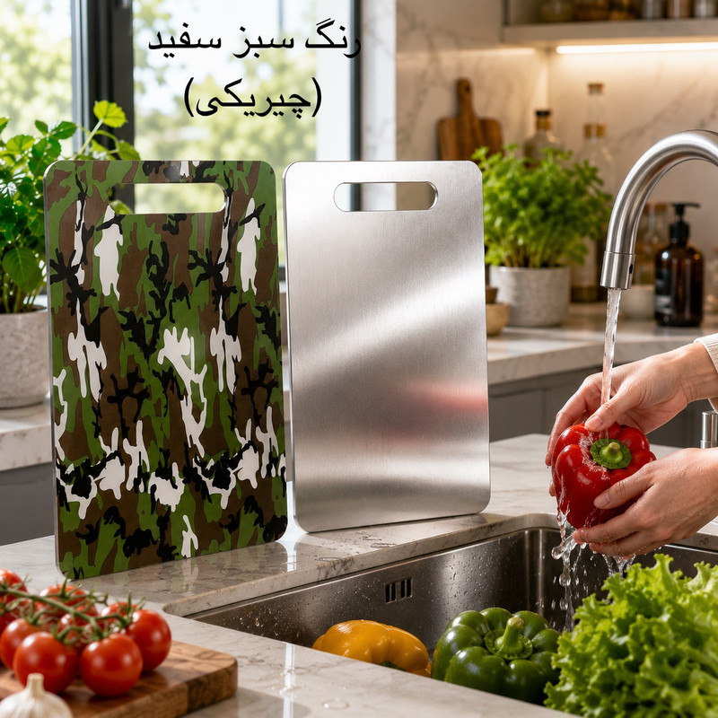 تخته گوشت مدل استیل کد MN-54