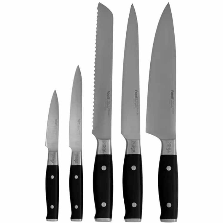 سرویس چاقو 5 پارچه با تیغه فولاد ضدزنگ و با دسته آلومینیوم نینجا مدل K32005