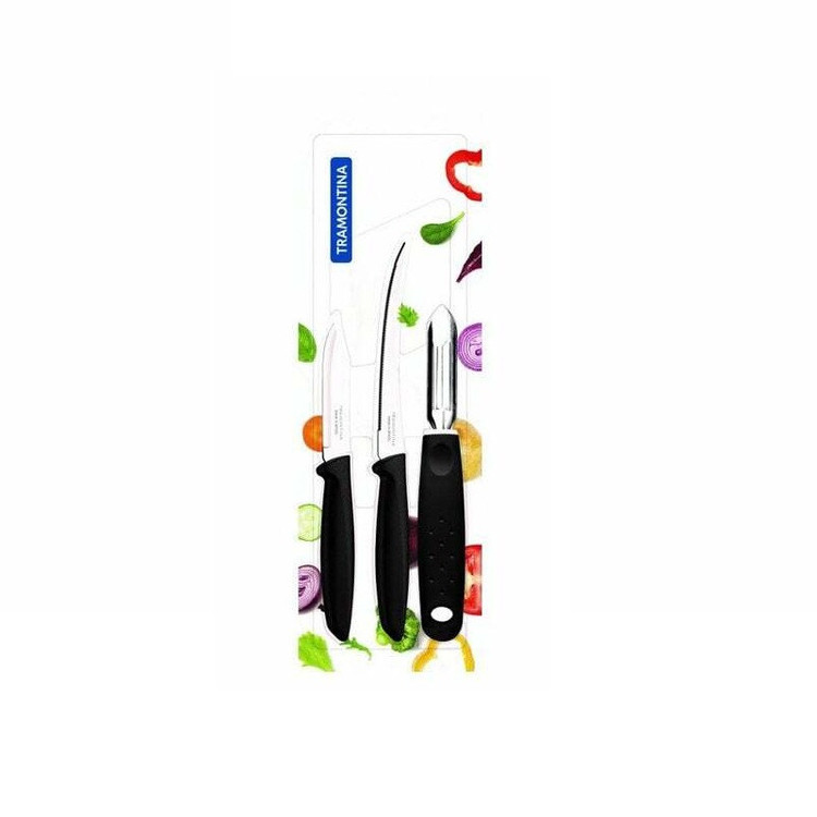 سرویس چاقو و آشپزخانه 3 پارچه ترامونتینا مدل Utilita