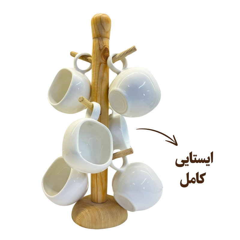 استند لیوان چوبی کد JL01