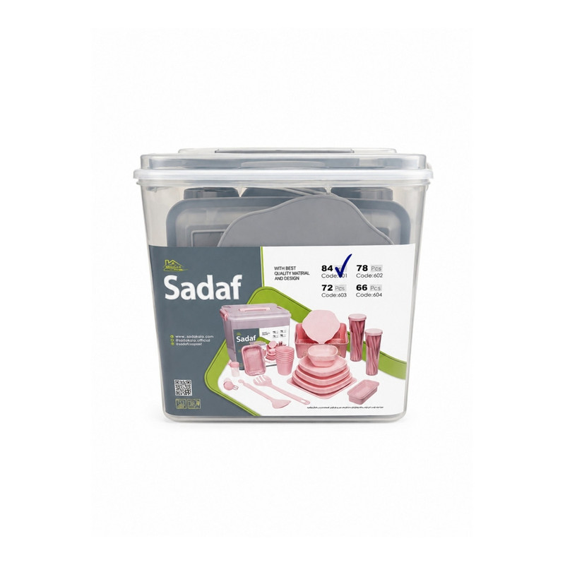 سبد پیک نیک صدف مدل 84 پارچه 8 نفره