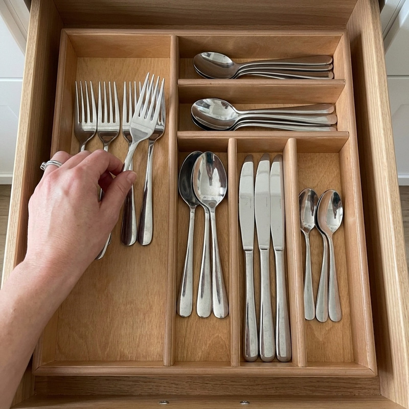 نظمدهنده قاشق و چنگال چوبی مدل LNNGT1