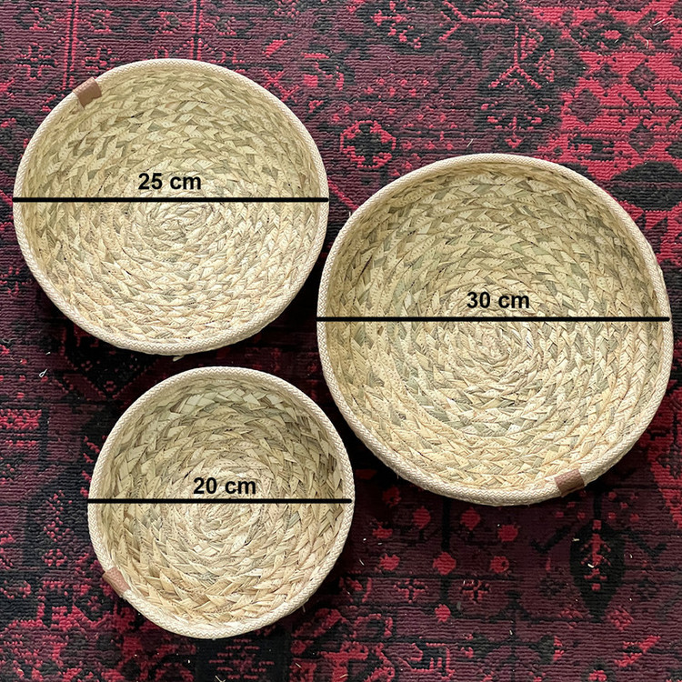 سبد نان و سبزی مدل گرد مجموعه 3 عددی