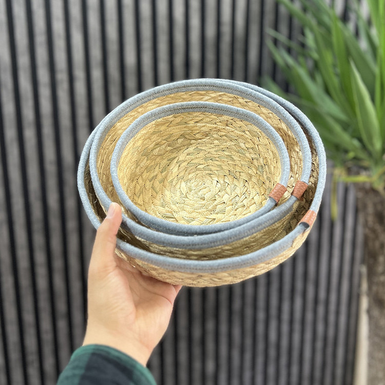 سبد نان و سبزی مدل گرد مجموعه 3 عددی