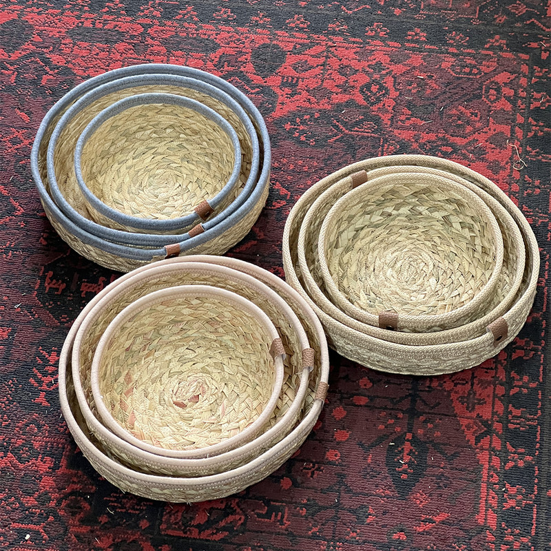 سبد نان و سبزی مدل گرد مجموعه 3 عددی