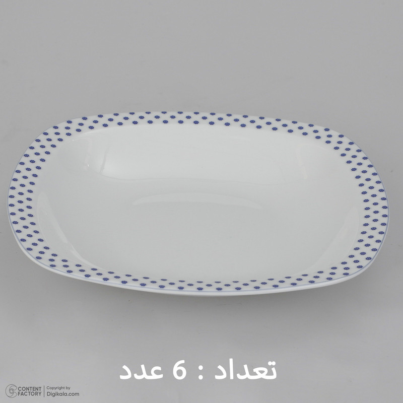 سرویس غذاخوری 27 پارچه چینی زرین ایران مدل کواترو ورنیکا درجه یک