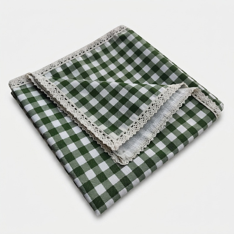 سفره 4 نفره نساجی دُر هنر یزد مدل cotton-sbz سایز 90×90 سانتی متر