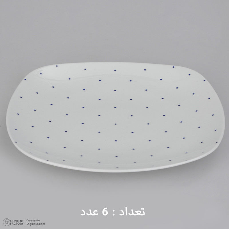 سرویس غذاخوری 27 پارچه 6 نفر چینی زرین ایران مدل کواترو ورنیکا درجه عالی