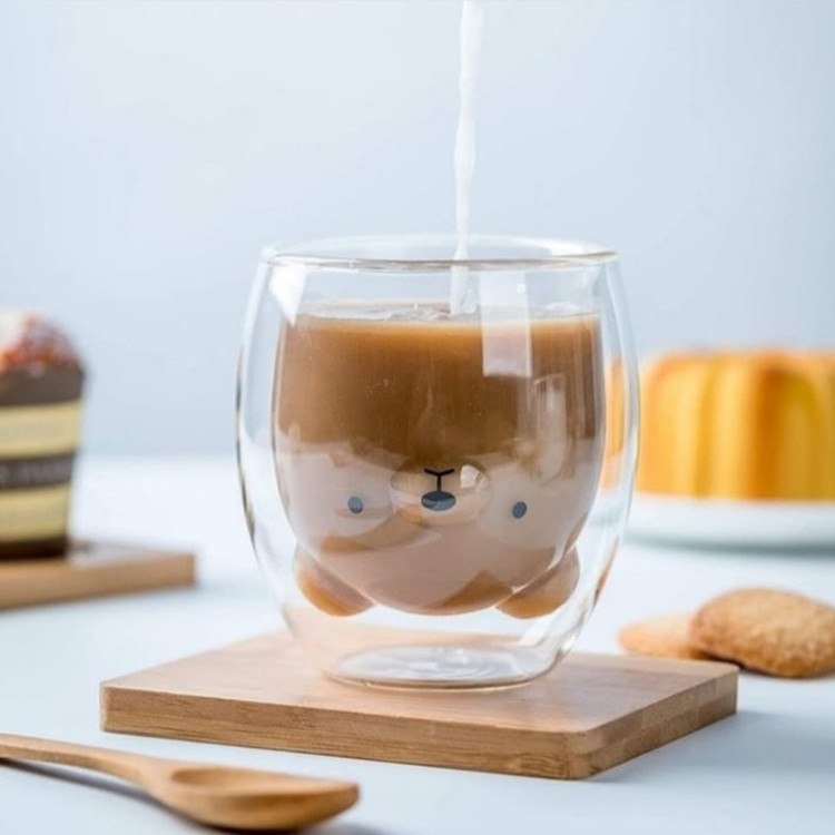 ماگ مدل دوجداره طرح خرسی