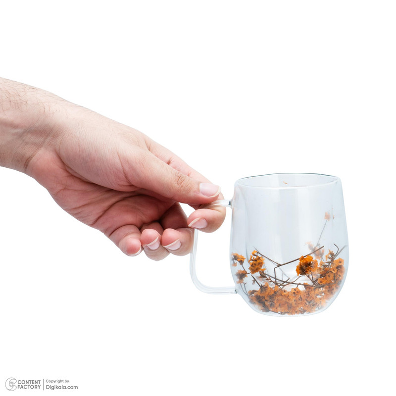 لیوان مدل دوجداره طرح گل دار