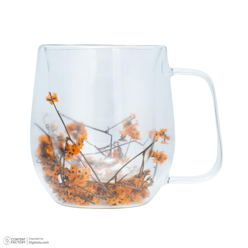 لیوان مدل دوجداره طرح گل دار