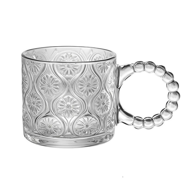 لیوان دلی گلس مدل دسته حلقه کد TZ4303 بسته شش عددی