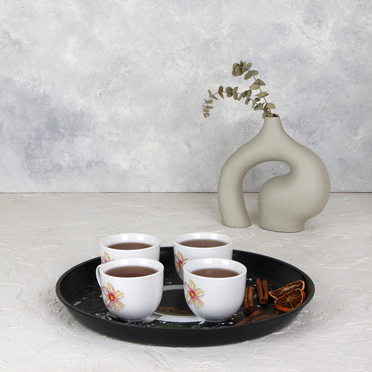 سینی بدون دسته پلاستیکی مهروز مدل 6003 فنجان سایز 36×36 سانتی متر