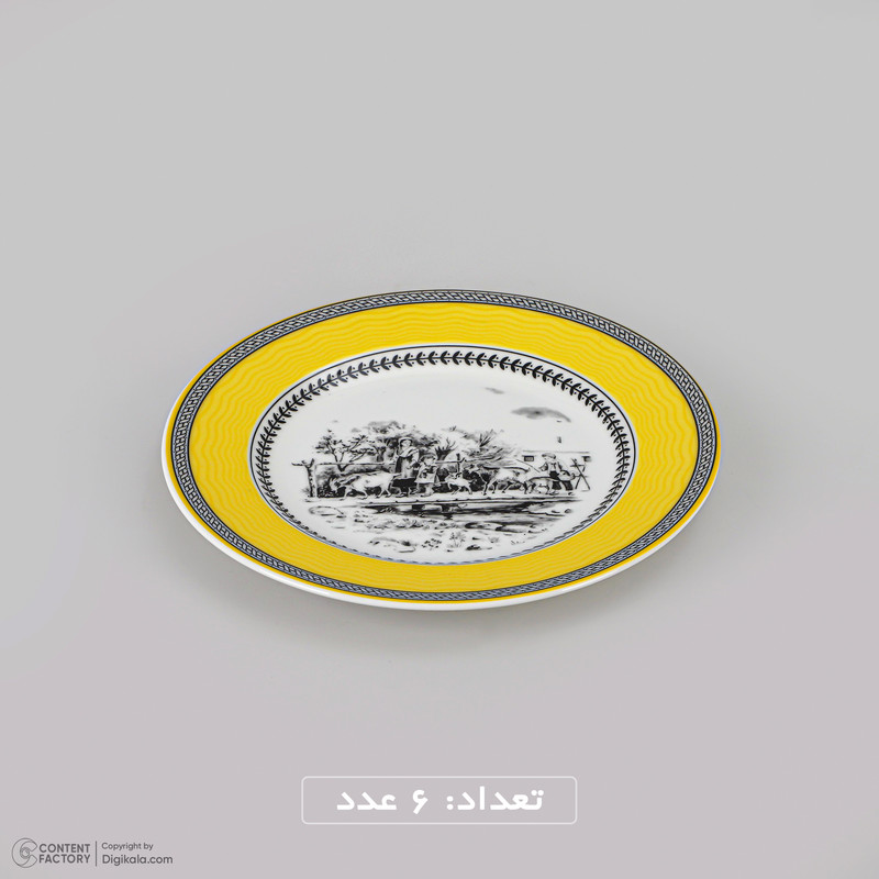 سرویس غذاخوری 28 پارچه 6 نفر چینی زرین ایران مدل ایتالیا ویلیج درجه عالی