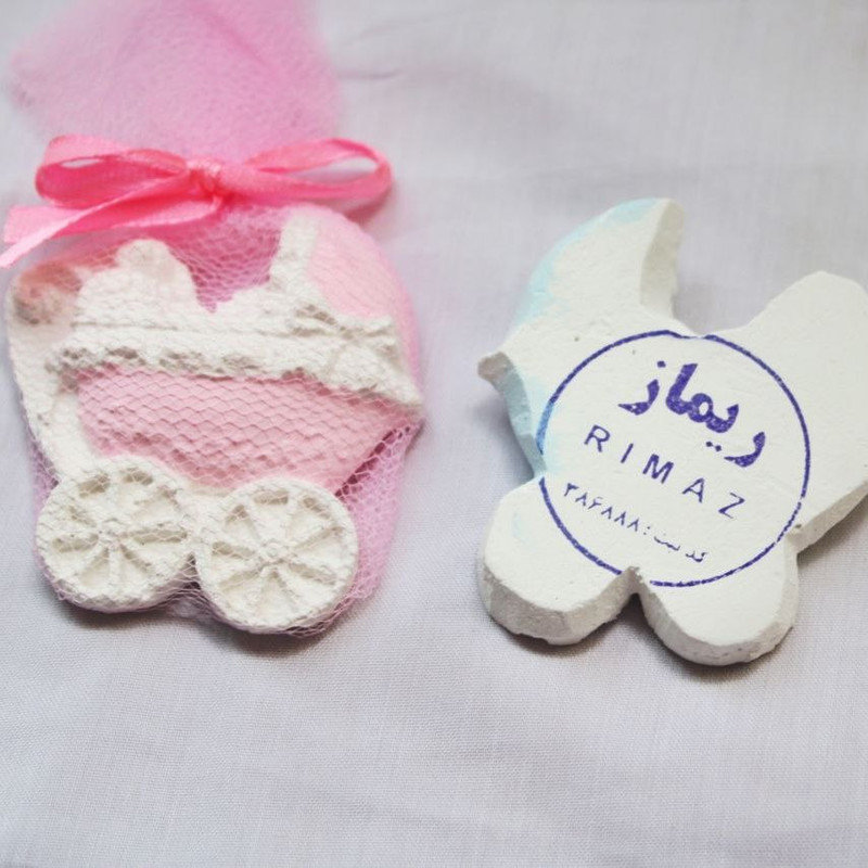 گیفت تولد ریماز طرح کالسکه دختر کد M603 بسته 10 عددی
