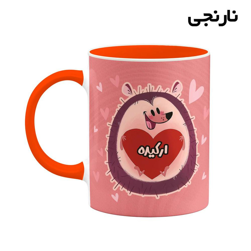 ماگ کاکتی طرح اسم ارکیده مدل قلب کد mgn10967