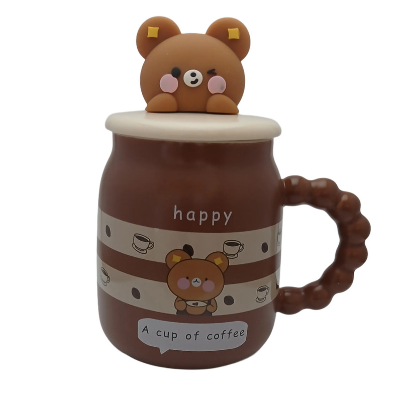 ماگ مدل فانتزی طرح خرسی Happy