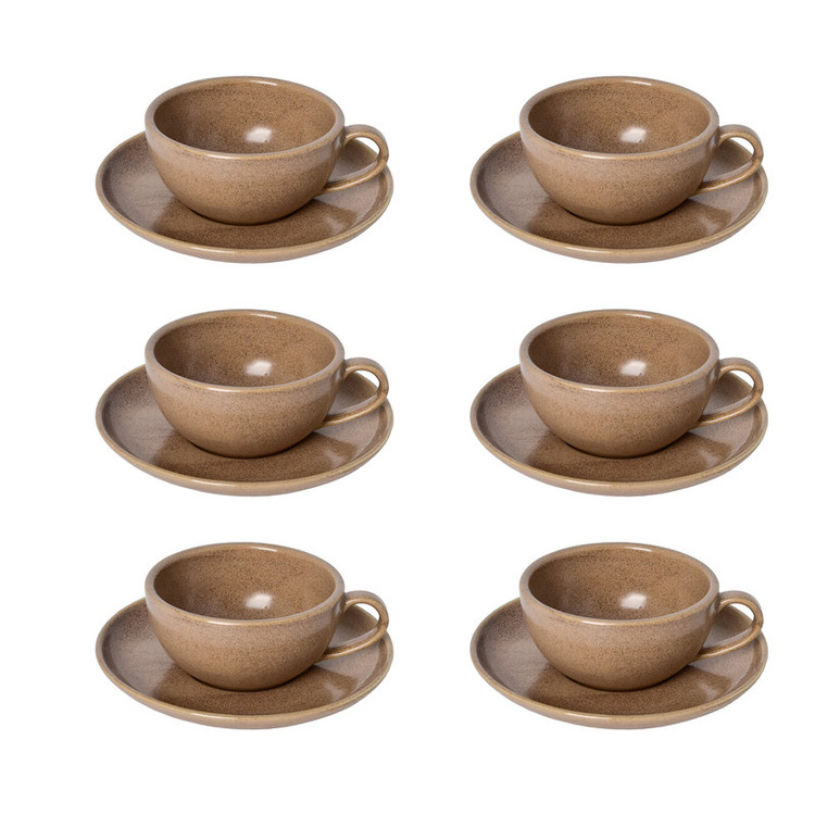 فنجان و نعلبکی بی.وی.کی طرح مجستیک کد 452613 مجموعه 6 عددی همراه با استند