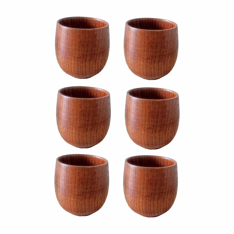 لیوان مدل  WD150 طرح چوب مجموعه 6 عددی