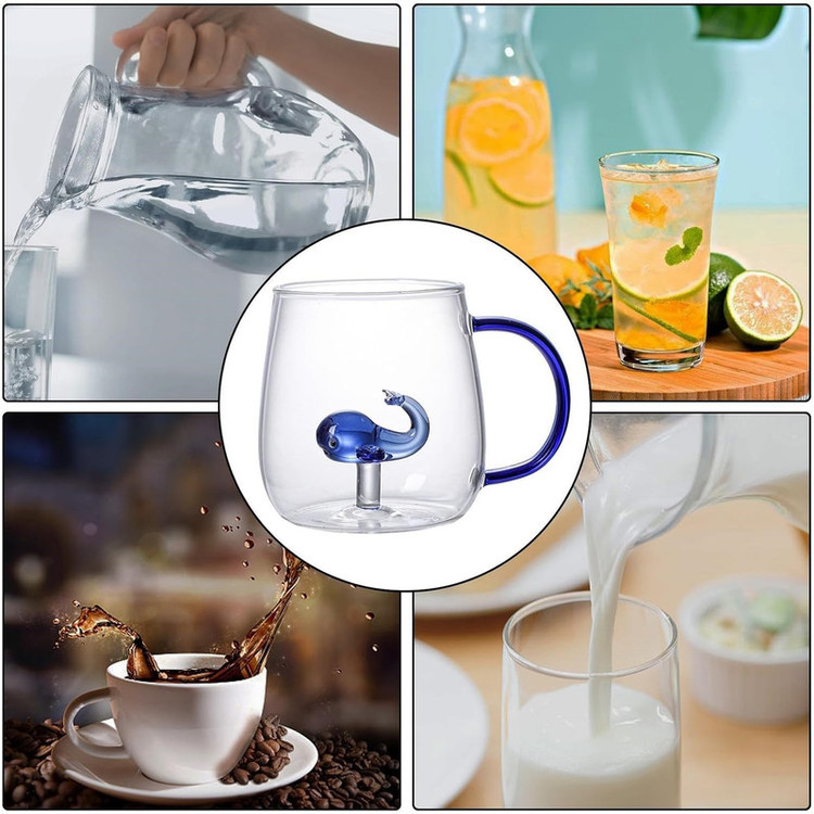 لیوان مدل داخل نهنگ بروسیلیکات کد 1369n 39