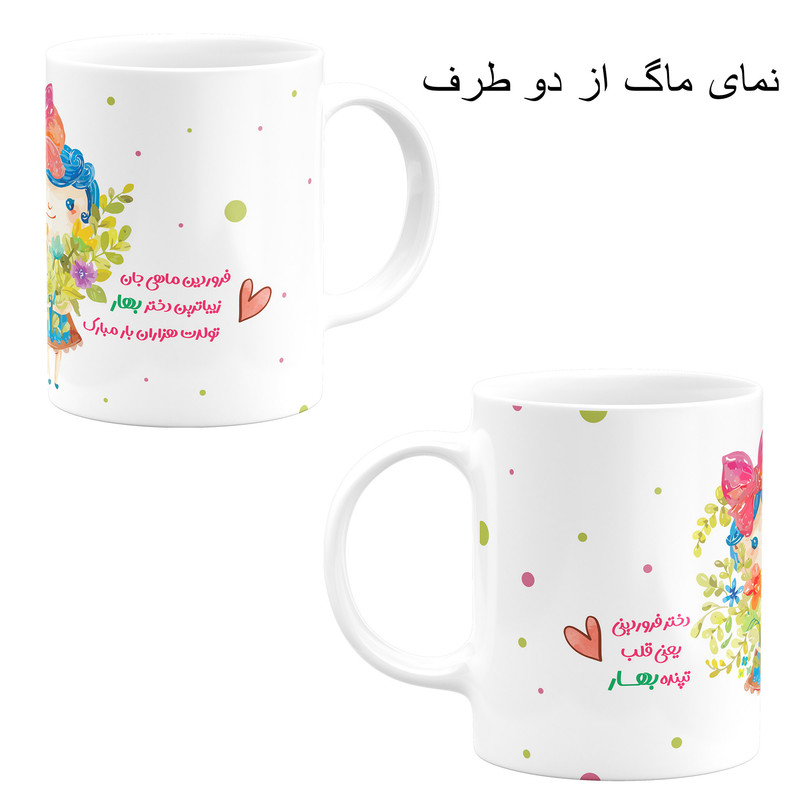 ست هدیه ماگ طرح ماه تولد فروردین کد B1