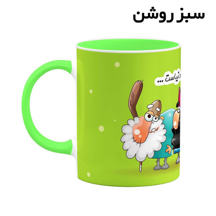ماگ کاکتی طرح لیوان مهباد مدل دیرین دیرین کد mgh61744