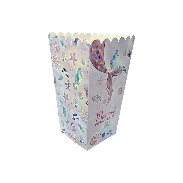 ظرف پاپ کورن یکبار مصرف کد MermaidP5 مجموعه 10 عددی