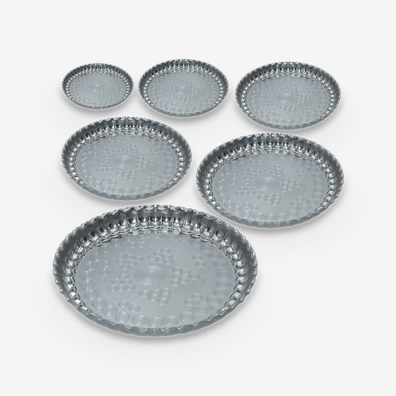 سینی مدل سنتی لب کنگره ای کد s9030 مجموعه 6 عددی