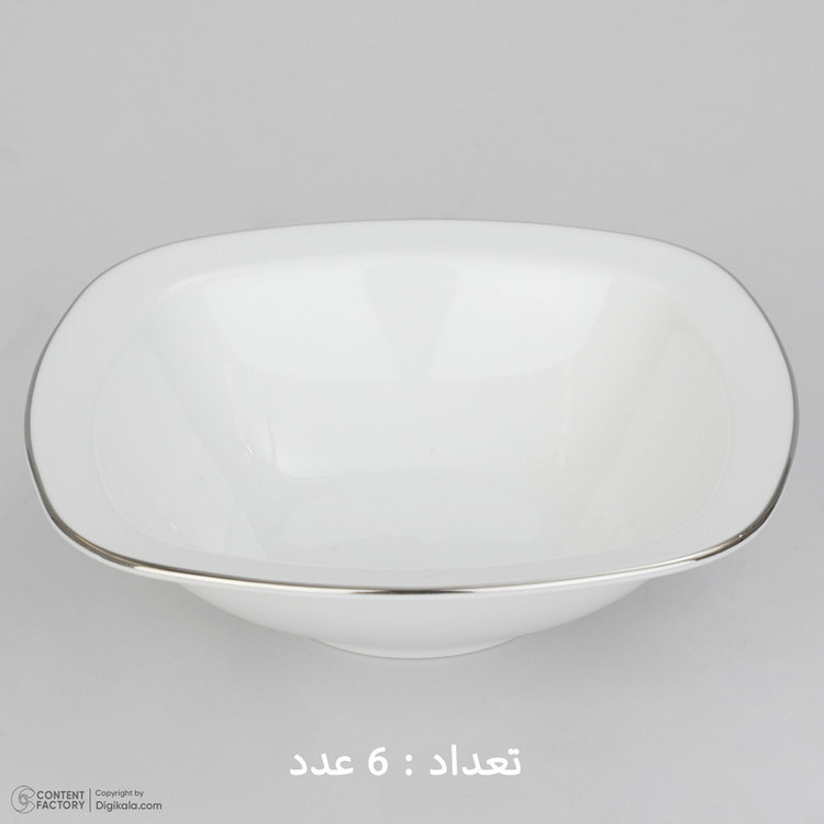 سرویس چینی 27 پارچه غذاخوری چینی زرین ایران سری کواترو مدل سمن درجه عالی
