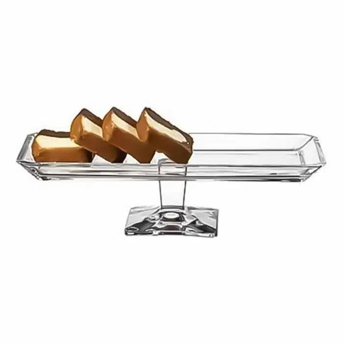 رولت خوری پایهدار کریستال پاشاباغچه مدل گریس طول 30 سانتیمتر، شفاف و بدون موج، قابلیت شستوشو با ماشین ظرفشویی، ساخت ترکیه