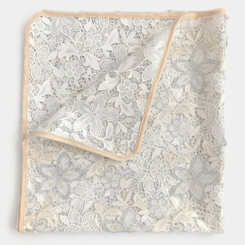 سفره 12 نفره مدل رویال طرح گیپور کد 05 سایز 250×140 سانتی متر