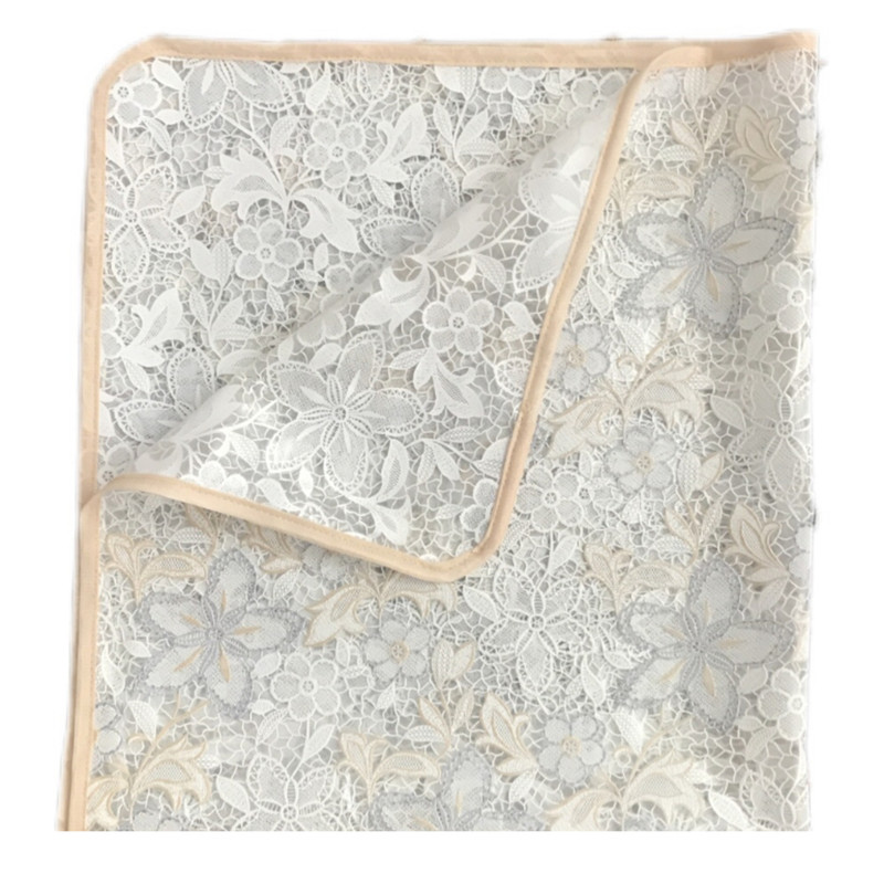 سفره 12 نفره مدل رویال طرح گیپور کد 05 سایز 250×140 سانتی متر