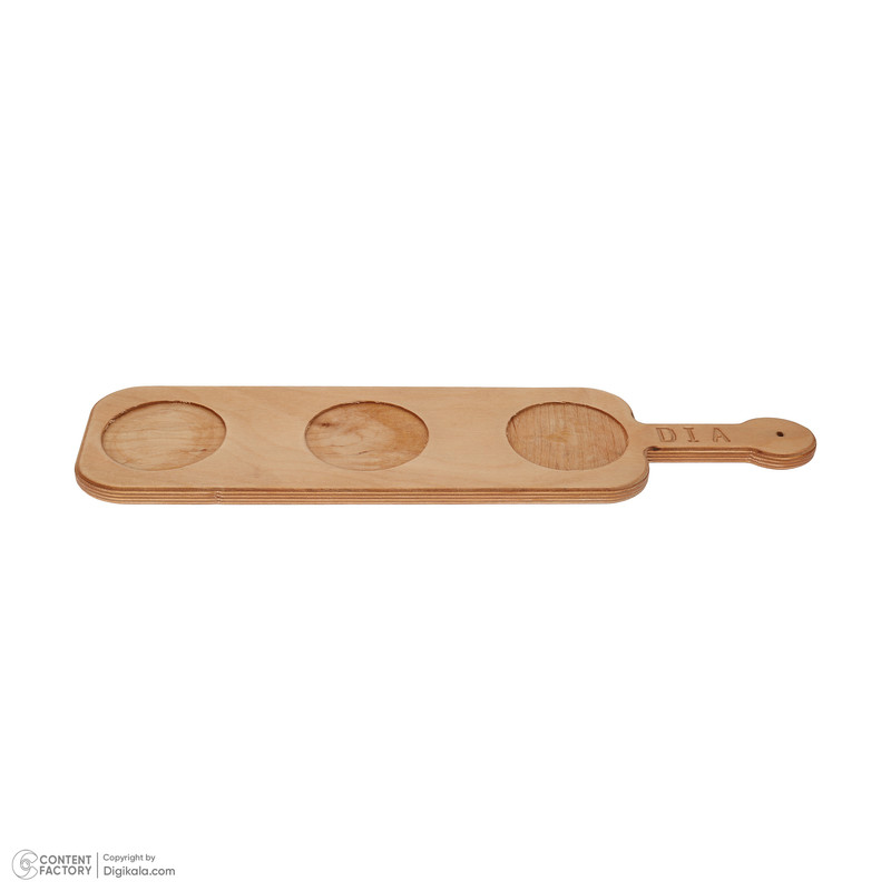 اردوخوری فانتزی مدل خورشید سرامیک و چوب با نگهدارنده 42.5x10.5x1.3 سانتیمتر، کاسه 10.5x10.5x4 سانتیمتر، مناسب شستشو با دست