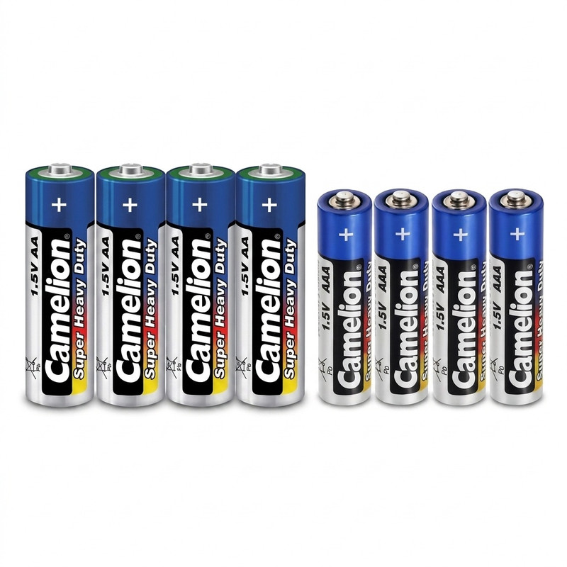 باتری قلمی و نیم قلمی کملیون مدل Super Heavy Duty بسته 8 عددی