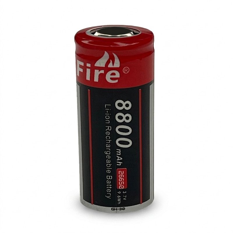 باتری لیتیوم یون قابل شارژ کولیت فایر مدل 26650 کد 3.7v ظرفیت 8800 میلی‌آمپرساعت
