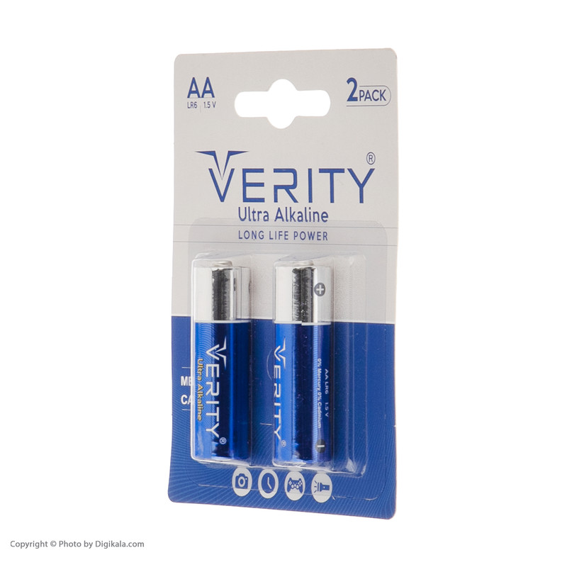 باتری قلمی وریتی مدل LR6-U Ultra Alkaline بسته دو عددی