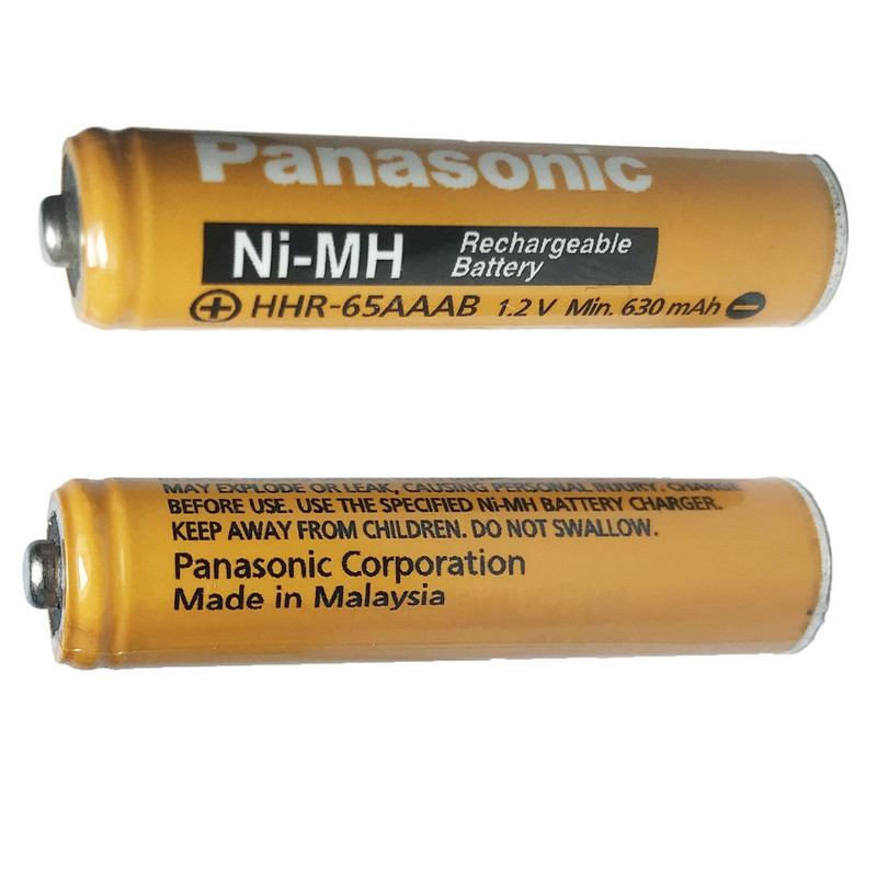 باتری نیم قلمی قابل شارژ پاناسونیک مدل Ni-MH/HHR-65AAAB بسته دو عددی